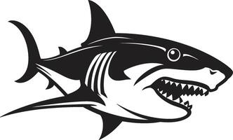 Dynamic Depths Elegant for ic Shark Predatory Majesty Black ic Shark in vector