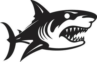 Elegant Aquatic Apex Black ic Shark in Elegant Silent Sea Ruler Black for Majestic Shark vector