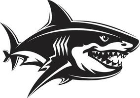 Dynamic Depths Elegant for Black Shark Emblem Predatory Majesty Black Shark in Elegant vector