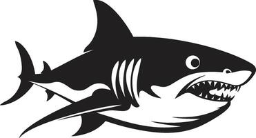 pulcro depredador elegante para negro tiburón oceánico vigilancia negro para tiburón emblema vector