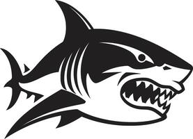 Dynamic Depths Elegant for ic Shark Predatory Majesty Black ic Shark in vector