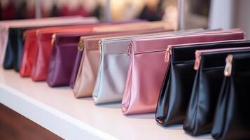 Lineup of sophisticated female clutches photo