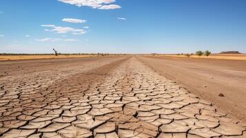 Barren path leading to empty horizon photo