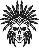 Spiritual Symphony Tribal Skull Mask Lineart in Elegant Black Cultural Carvings Black ic for Tribal Skull Mask Emblem vector