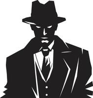 Dapper Don Mafia Crest in Crime Syndicate Signature Suit and Hat vector