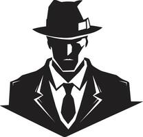 Tailored Tyranny Emblem of Mafia Boss Attire Sharp Dressed Shadows for Mafia vector