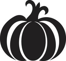 cosecha matices elegante negro calabaza icono diseño medianoche cosecha negro icónico calabaza diseño vector