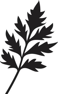 Tranquil Leaves of Leaf Silhouette Green Radiance Emblem with Leaf Silhouette
