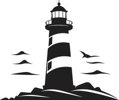 Seafaring Elegance Lighthouse in Maritime Mastery Coastal Lighthouse vector