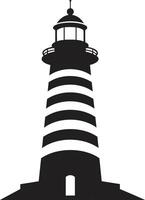 Coastal Watch Sentinel Lighthouse in Seafaring Illumination Nautical vector