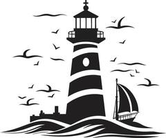 Nautical Tower Brilliance of Lighthouse Coastal Watch Sentinel Lighthouse in vector