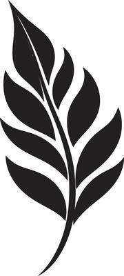Tranquil Oasis Leaf Silhouette in Natures Serenity Emblem of Leaf Silhouette