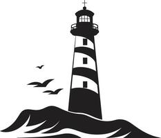 Guiding Light Crest Elegant with Lighthouse Nautical Brilliance Beacon for Lighthouse vector