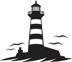 Beacon of Maritime Hope for Lighthouse Seafaring Elegance Coastal Lighthouse in vector