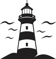 Nautical Brilliance Beacon for Lighthouse Coastal Guardian Radiance Lighthouse Emblem in vector