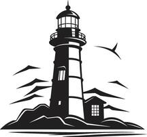 Coastal Beacon Majesty Lighthouse Maritime Guardian Tower Nautical Lighthouse vector