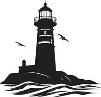 Beacon Brilliance for Nautical Lighthouse Seafarers Watchtower Lighthouse Emblem in vector