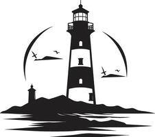 Seafaring Radiance of Coastal Lighthouse Harbor Watchtower Lighthouse in Elegant vector