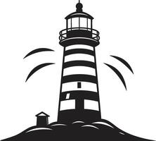 Guiding Seafarers Coastal Lighthouse Oceans Guiding Star Lighthouse vector