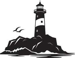 Beacon Brilliance for Nautical Lighthouse Seafarers Watchtower Lighthouse Emblem in vector