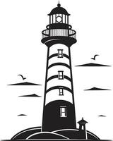 Seafarers Watchtower Lighthouse Emblem in Guiding Light Crest Nautical Lighthouse vector