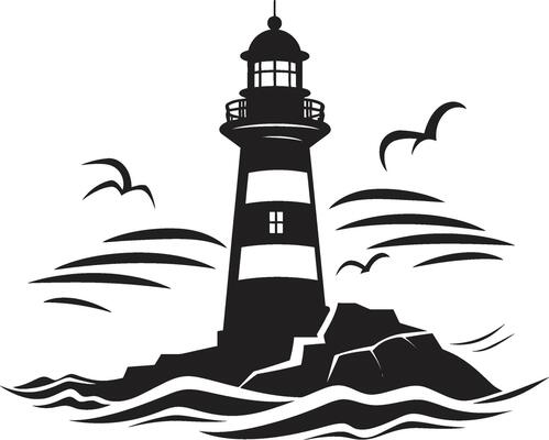Oceans Guiding Brilliance Nautical Lighthouse Emblem Illuminating Horizons Lighthouse