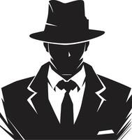 The Godfather Crest Suit and Hat Sharp Dressed Shadows Mafia vector