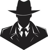 crimen sindicato firma traje y sombrero gángster majestad de mafia jefe atuendo vector