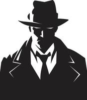 Criminal Couture Suit and Hat in Mobster Magnificence Mafia Crest vector