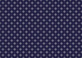 White symbol flowers form on dark blue background, ethnic fabric seamless pattern design for cloth, carpet, batik, wallpaper, wrapping etc. vector
