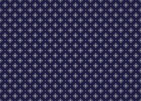 White symbol flowers form on dark blue background, ethnic fabric seamless pattern design for cloth, carpet, batik, wallpaper, wrapping etc. vector