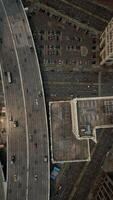 Aerial view of New York downtown building roofs video