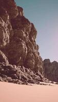 Majestic Desert Rock Formation at Dusk video