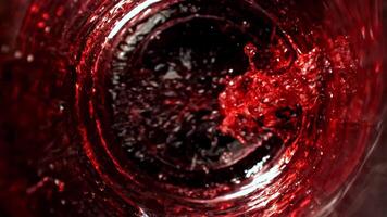 Super slow motion red wine. High quality FullHD footage video