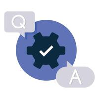 Question Answering. Answering Queries. AI powered systems providing accurate responses to user questions vector