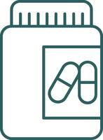 Pill Line Gradient Round Corner Icon vector