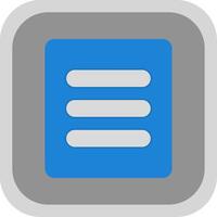 Menu Flat Round Corner Icon vector