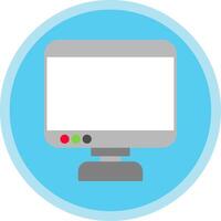 Monitor Flat Multi Circle Icon vector