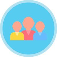 equipo plano multi circulo icono vector