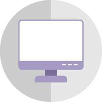 Computer Flat Scale Icon vector