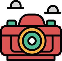 Vintage camera in concept travel vector