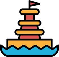 Lighthouse in the concept of tourism vector