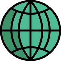 the model globe with a line through it vector