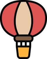 A drawing of a hot air balloon vector