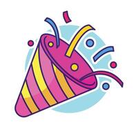 Cute Party Horn illustration cartoon doodle flat colorful isolated vector