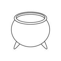 Cauldron icon. Boiler illustration sign. Pot symbol. Caldron logo. vector