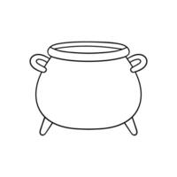 Cauldron icon. Boiler illustration sign. Pot symbol. Caldron logo. vector