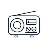 radio icono. radio ola ilustración signo. música símbolo o logo. vector