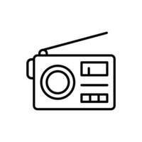 radio icono. radio ola ilustración signo. música símbolo o logo. vector