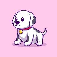 Cute Damatian Dog Sitting Cartoon vector